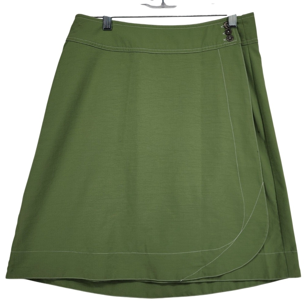 Kuhl 8 Green Faux Wrap Skirt Gorpcore Hiking Outdoor Utility Lightweight Travel